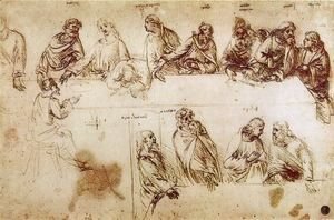 Leonardo Da Vinci - Study for the Composition of the Last Supper