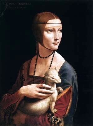Leonardo Da Vinci - Portrait of Cecilia Gallerani (Lady with an Ermine) 1483-90
