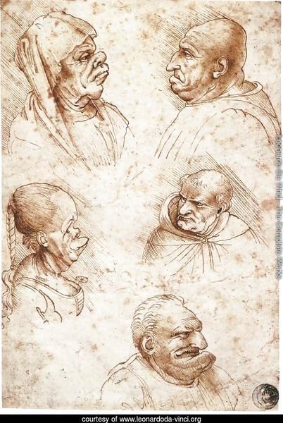 Five Caricature Heads
