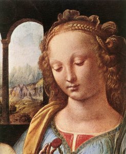 The Madonna of the Carnation [detail: 1]