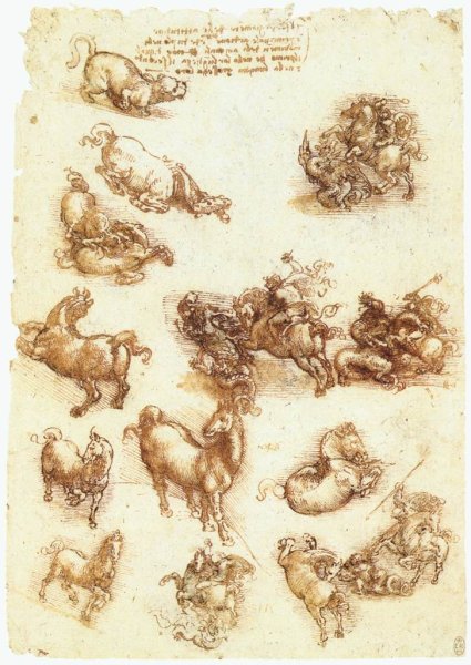 Study sheet with horses