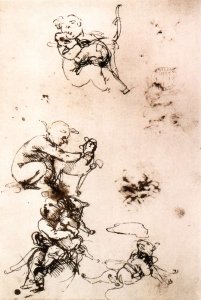 Study of a child with a cat (facsimile)