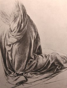 Drawing of drapery